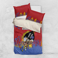 Eswatini Umhlanga Bedding Set Nguni Shield With Reed - Wonder Print Shop