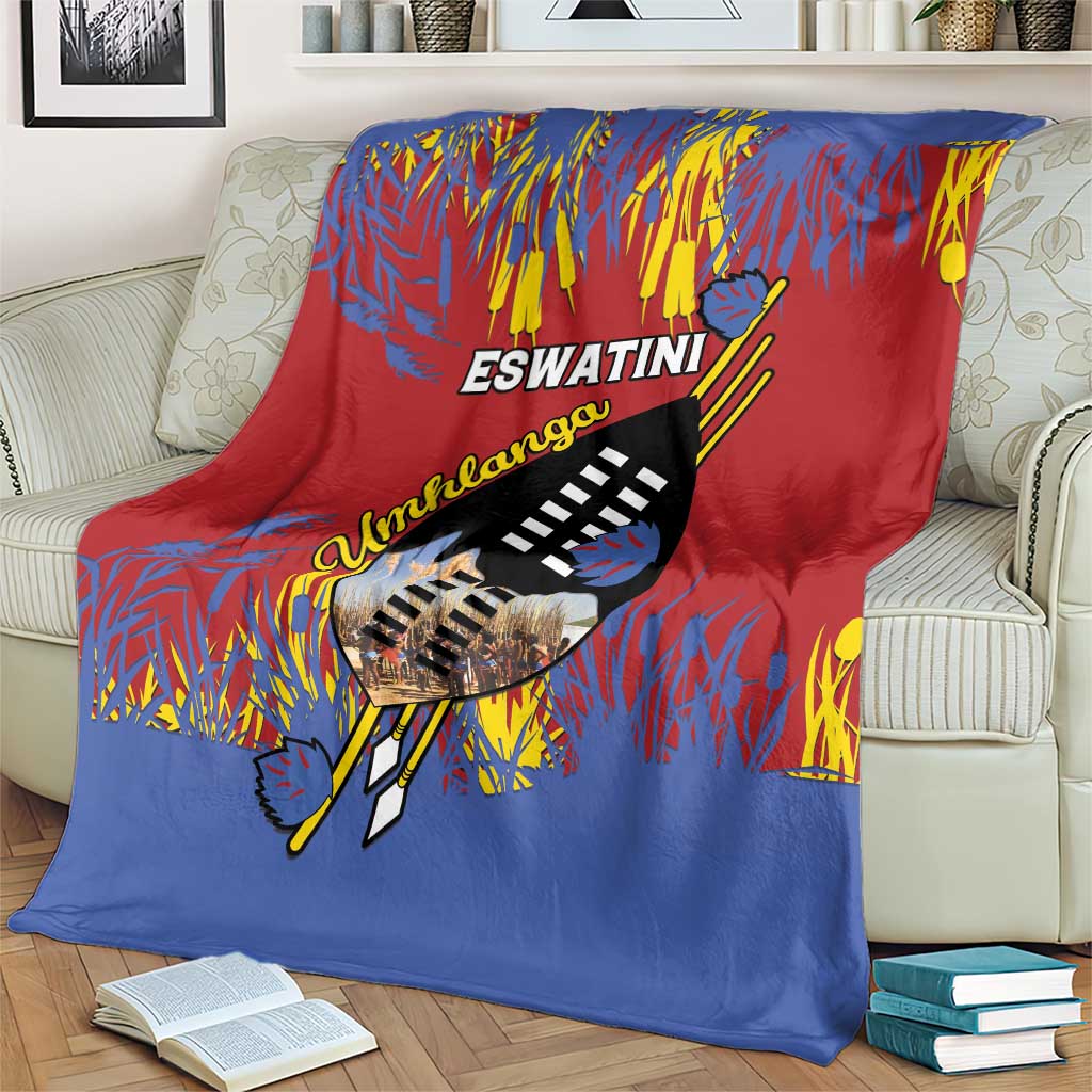 Eswatini Umhlanga Blanket Nguni Shield With Reed - Wonder Print Shop