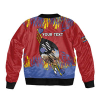 Personalized Eswatini Umhlanga Bomber Jacket Nguni Shield With Reed - Wonder Print Shop