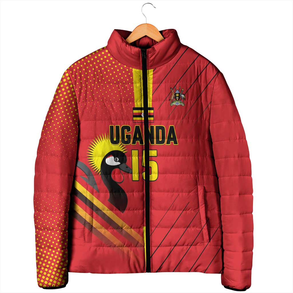Custom Uganda Basketball Padded Jacket Go Silverbacks - Wonder Print Shop