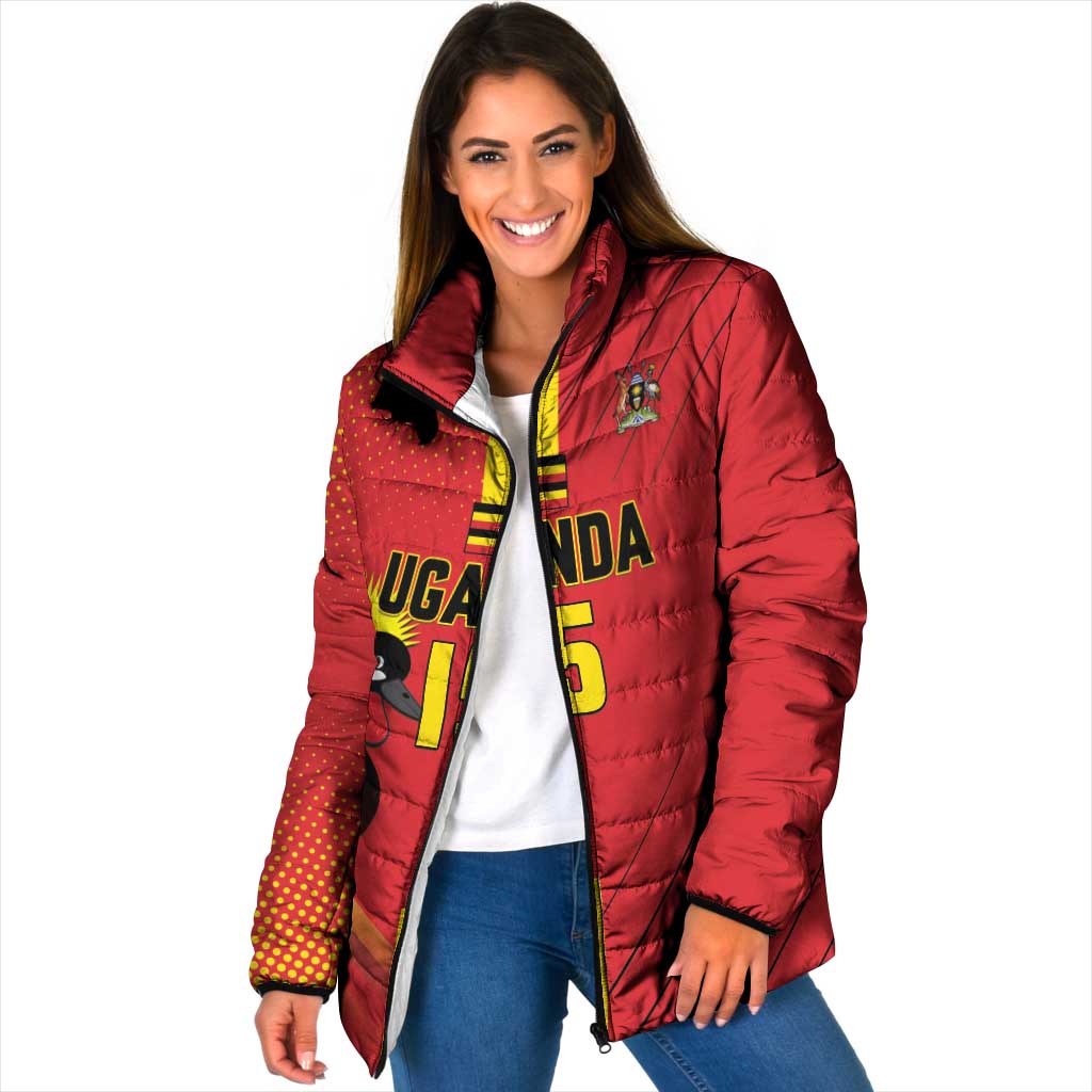 Custom Uganda Basketball Padded Jacket Go Silverbacks - Wonder Print Shop