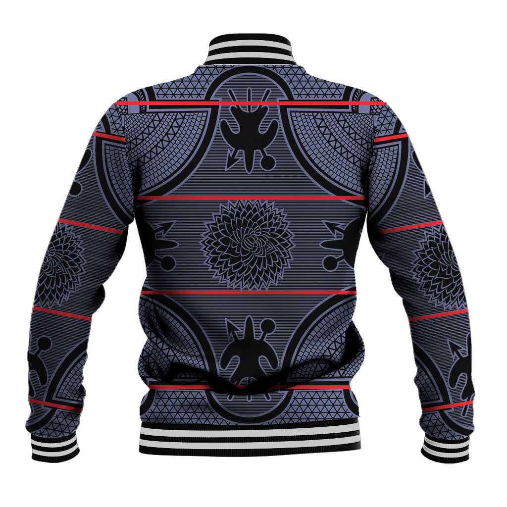 Lesotho Seanamarena Baseball Jacket Basotho Traditional Blanket Style - Serenity - Wonder Print Shop