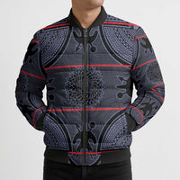 Lesotho Seanamarena Bomber Puffer Jacket Basotho Traditional Blanket Style - Serenity - Wonder Print Shop