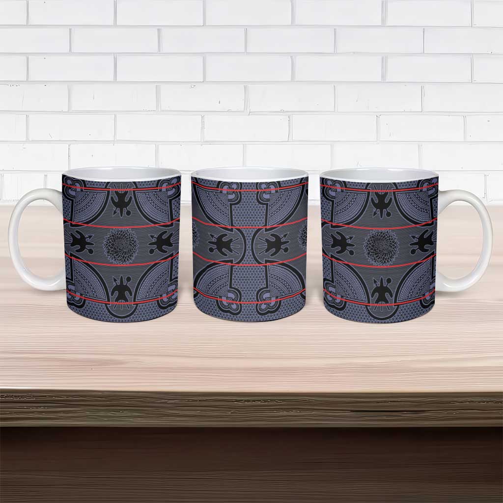 Lesotho Seanamarena Ceramic Mug Basotho Traditional Blanket Style - Serenity - Wonder Print Shop