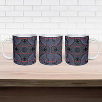 Lesotho Seanamarena Ceramic Mug Basotho Traditional Blanket Style - Serenity - Wonder Print Shop