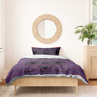 Lesotho Seanamarena Bedding Set Basotho Traditional Blanket Style - Violet - Wonder Print Shop