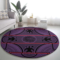 Lesotho Seanamarena Round Carpet Basotho Traditional Blanket Style - Violet - Wonder Print Shop
