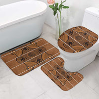 Lesotho Seanamarena Bathroom Set Basotho Traditional Blanket Style - Orange - Wonder Print Shop