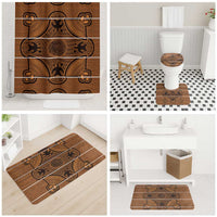 Lesotho Seanamarena Bathroom Set Basotho Traditional Blanket Style - Orange - Wonder Print Shop