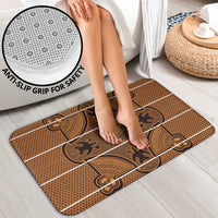 Lesotho Seanamarena Bathroom Set Basotho Traditional Blanket Style - Orange - Wonder Print Shop