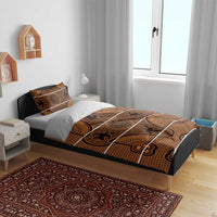 Lesotho Seanamarena Bedding Set Basotho Traditional Blanket Style - Orange - Wonder Print Shop