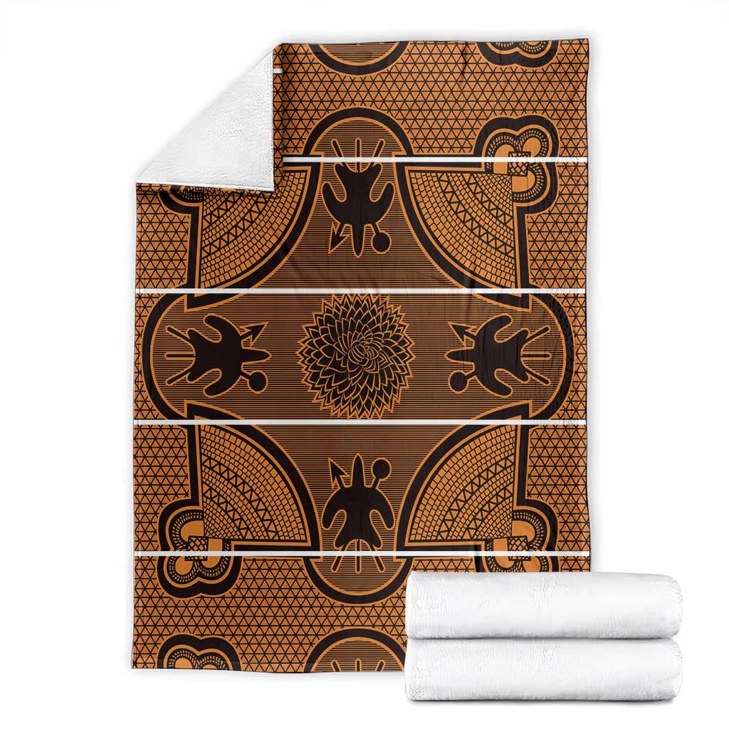 Lesotho Seanamarena Blanket Basotho Traditional Blanket Style - Orange - Wonder Print Shop