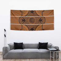 Lesotho Seanamarena Tapestry Basotho Traditional Blanket Style - Orange - Wonder Print Shop