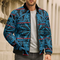 Lesotho Seanamarena - Kharetsa Bomber Puffer Jacket Basotho Traditional Blanket Style - Wonder Print Shop