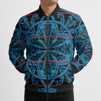 Lesotho Seanamarena - Kharetsa Bomber Puffer Jacket Basotho Traditional Blanket Style - Wonder Print Shop