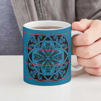 Lesotho Seanamarena - Kharetsa Ceramic Mug Basotho Traditional Blanket Style - Wonder Print Shop