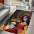 Mexico Day Of The Dead Area Rug La Catrina Mix Cempasuchil Aztec Pattern - Wonder Print Shop