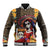 Mexico Day Of The Dead Baseball Jacket La Catrina Mix Cempasuchil Aztec Pattern - Wonder Print Shop