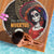 Mexico Day Of The Dead Beach Blanket La Catrina Mix Cempasuchil Aztec Pattern - Wonder Print Shop