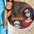 Mexico Day Of The Dead Beach Blanket La Catrina Mix Cempasuchil Aztec Pattern - Wonder Print Shop