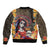 Mexico Day Of The Dead Bomber Jacket La Catrina Mix Cempasuchil Aztec Pattern - Wonder Print Shop