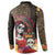 Mexico Day Of The Dead Button Sweatshirt La Catrina Mix Cempasuchil Aztec Pattern - Wonder Print Shop