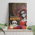 Mexico Day Of The Dead Canvas Wall Art La Catrina Mix Cempasuchil Aztec Pattern - Wonder Print Shop