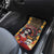 Mexico Day Of The Dead Car Mats La Catrina Mix Cempasuchil Aztec Pattern - Wonder Print Shop