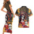 Mexico Day Of The Dead Couples Matching Short Sleeve Bodycon Dress and Hawaiian Shirt La Catrina Mix Cempasuchil Aztec Pattern