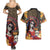 Mexico Day Of The Dead Couples Matching Summer Maxi Dress and Hawaiian Shirt La Catrina Mix Cempasuchil Aztec Pattern