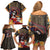 Mexico Day Of The Dead Family Matching Off Shoulder Short Dress and Hawaiian Shirt La Catrina Mix Cempasuchil Aztec Pattern LT15