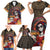 Mexico Day Of The Dead Family Matching Short Sleeve Bodycon Dress and Hawaiian Shirt La Catrina Mix Cempasuchil Aztec Pattern