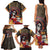 Mexico Day Of The Dead Family Matching Tank Maxi Dress and Hawaiian Shirt La Catrina Mix Cempasuchil Aztec Pattern