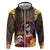 Mexico Day Of The Dead Hoodie La Catrina Mix Cempasuchil Aztec Pattern