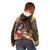 Mexico Day Of The Dead Kid Hoodie La Catrina Mix Cempasuchil Aztec Pattern