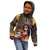 Mexico Day Of The Dead Kid Hoodie La Catrina Mix Cempasuchil Aztec Pattern