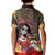 Mexico Day Of The Dead Kid Polo Shirt La Catrina Mix Cempasuchil Aztec Pattern