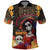 Mexico Day Of The Dead Polo Shirt La Catrina Mix Cempasuchil Aztec Pattern - Wonder Print Shop