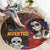 Mexico Day Of The Dead Round Carpet La Catrina Mix Cempasuchil Aztec Pattern