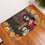 Mexico Day Of The Dead Rubber Doormat La Catrina Mix Cempasuchil Aztec Pattern