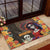 Mexico Day Of The Dead Rubber Doormat La Catrina Mix Cempasuchil Aztec Pattern