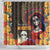 Mexico Day Of The Dead Shower Curtain La Catrina Mix Cempasuchil Aztec Pattern