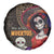 Mexico Day Of The Dead Spare Tire Cover La Catrina Mix Cempasuchil Aztec Pattern