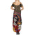 Mexico Day Of The Dead Summer Maxi Dress La Catrina Mix Cempasuchil Aztec Pattern