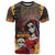 Mexico Day Of The Dead T Shirt La Catrina Mix Cempasuchil Aztec Pattern