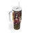 Mexico Day Of The Dead Tumbler With Handle La Catrina Mix Cempasuchil Aztec Pattern