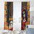 Mexico Day Of The Dead Window Curtain La Catrina Mix Cempasuchil Aztec Pattern