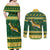 South Africa Christmas Rugby Couples Matching Off Shoulder Maxi Dress and Long Sleeve Button Shirt Springboks Geseende Kersfees - Wonder Print Shop