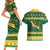 South Africa Christmas Rugby Couples Matching Short Sleeve Bodycon Dress and Hawaiian Shirt Springboks Geseende Kersfees - Wonder Print Shop