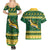 South Africa Christmas Rugby Couples Matching Summer Maxi Dress and Hawaiian Shirt Springboks Geseende Kersfees - Wonder Print Shop